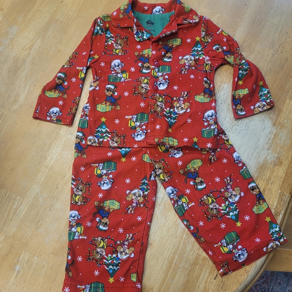 Paw Patrol Toddler Boys Girls Christmas Holiday Pajamas 2T